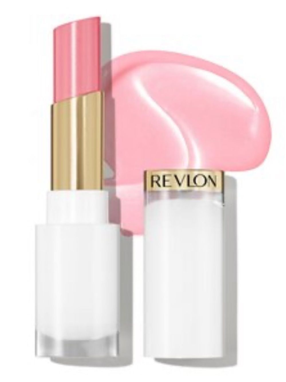 🦋 5-$25 Revlon Pink Flip 02 Super Lustrous Glass Shine Balm New Full Size
